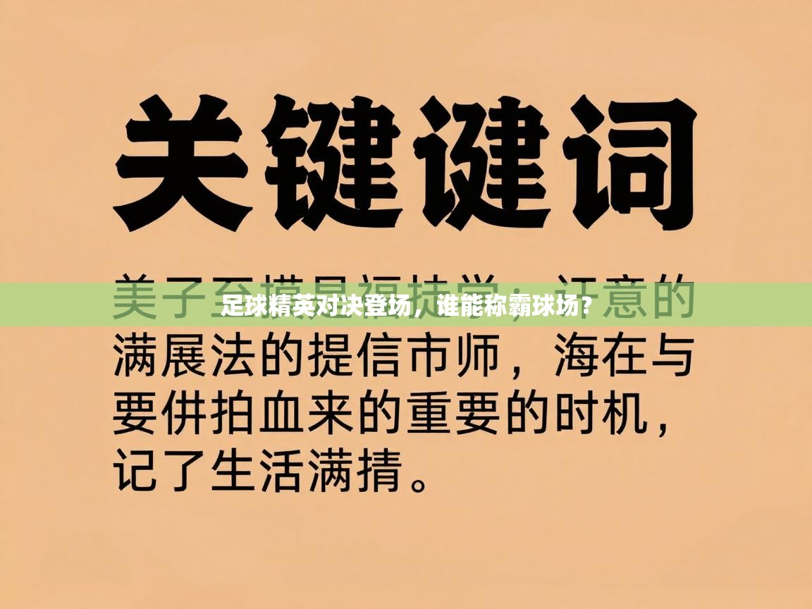 足球精英对决登场，谁能称霸球场？  第2张